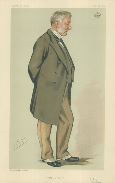 The Earl of Stair, White Dal, 22 September 1883, Vanity Fair Cartoon by Leslie Matthew Ward